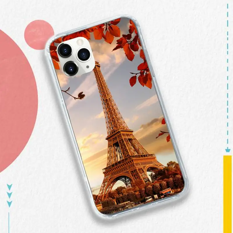 

Paris France Eiffel para Phone Case for iPhone 11 12 pro XS MAX 8 7 6 6S Plus X 5S SE 2020 XR