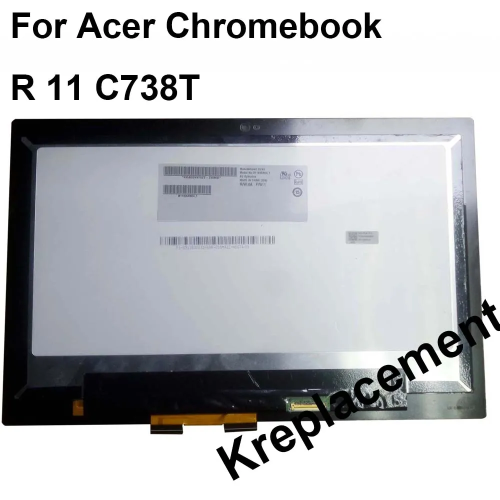 Для Acer Chromebook R 11 C738T-C60Q C738T-C2EJ 6 &quotЖК-дисплей с сенсорным экраном в сборе рамкой HD