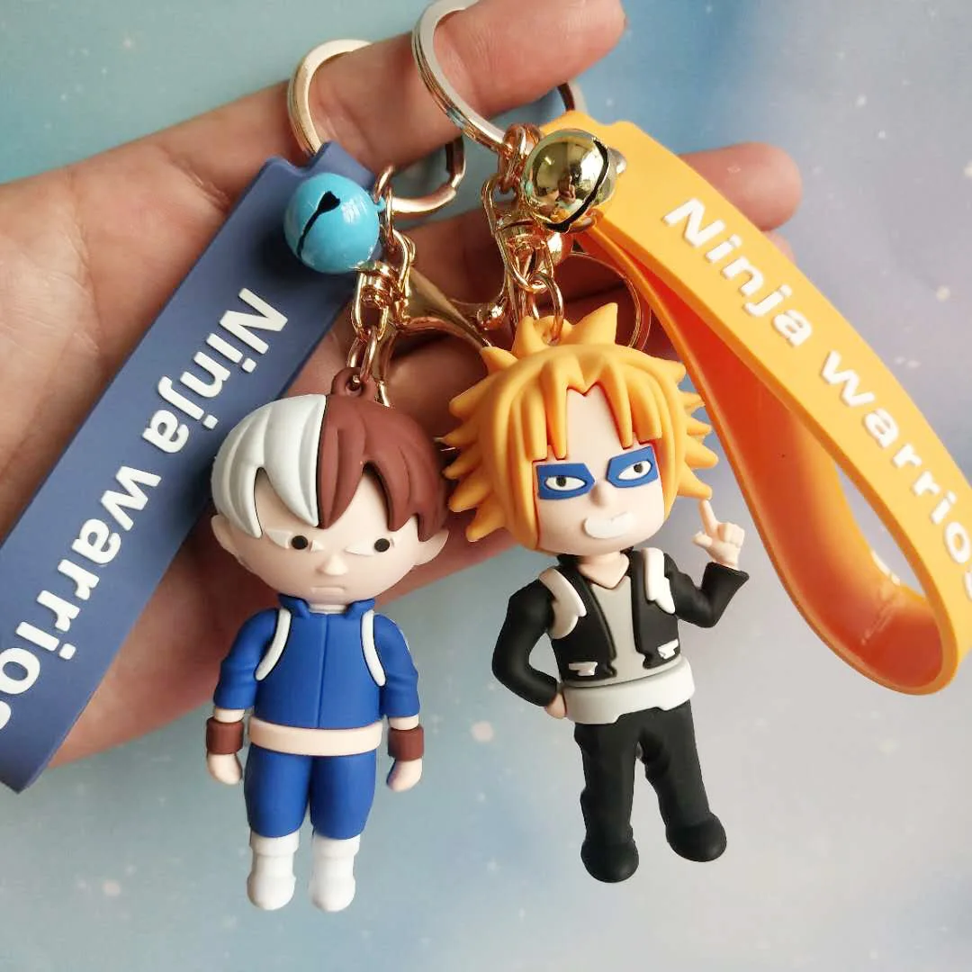 

2021 Anime My Hero Academia Keychains Pendants Magic School College Model Car Keyring Men Best Like Jewelry Gift