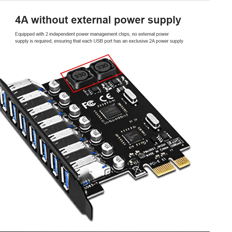 USB 3 0 PCI Express адаптер E на 7 портов Расширенный карта PCIe e X1 конвертер контроллера