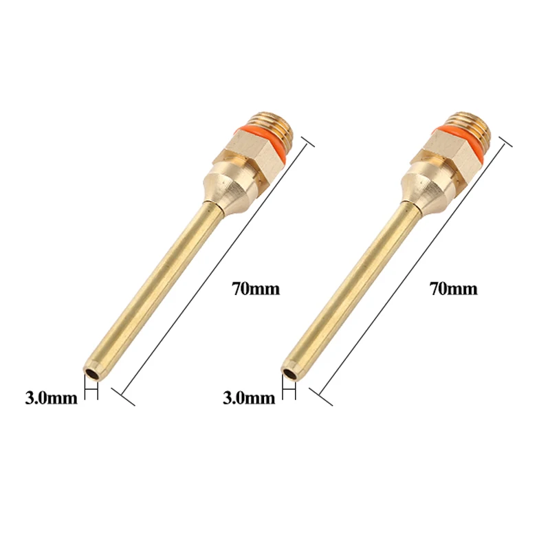 70mmx3.0mm (2Pcs) 2 шт./лот, клеевой пистолет из чистой меди, насадка 2,0x70 мм, 3,0x50 мм, 2,0x50 мм, длинный короткий небольшой диаметр, большой диаметр, клеевой пистолет, насадка - Цвет: 70mmx3.0mm (2Pcs)