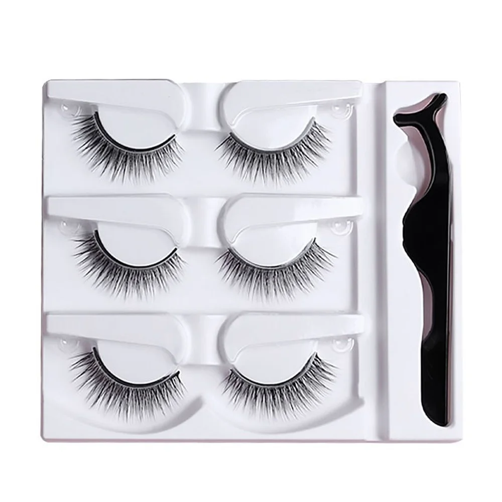 1/3 пары многоразовые самоклеящиеся ресницы из норки 3 секунды