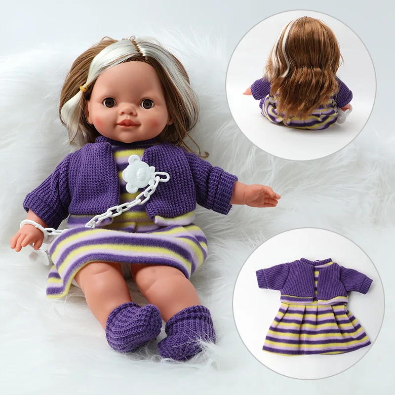 Кукла Bebe reborn 16 дюймов длинные волосы имитация звука 40 5 см Реалистичная набивка