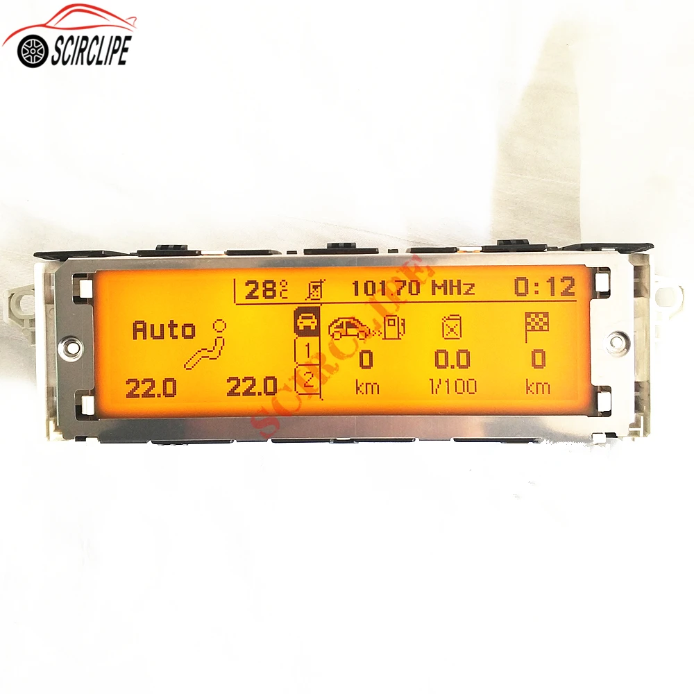 Автомобильный Желтый экран с поддержкой USB и Bluetooth 12 контактный дисплей для Peugeot 307