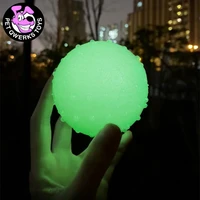 pet dog toy night glowing ball pure natural rubber leakage food toys for large dogs puppy non slip luminous
