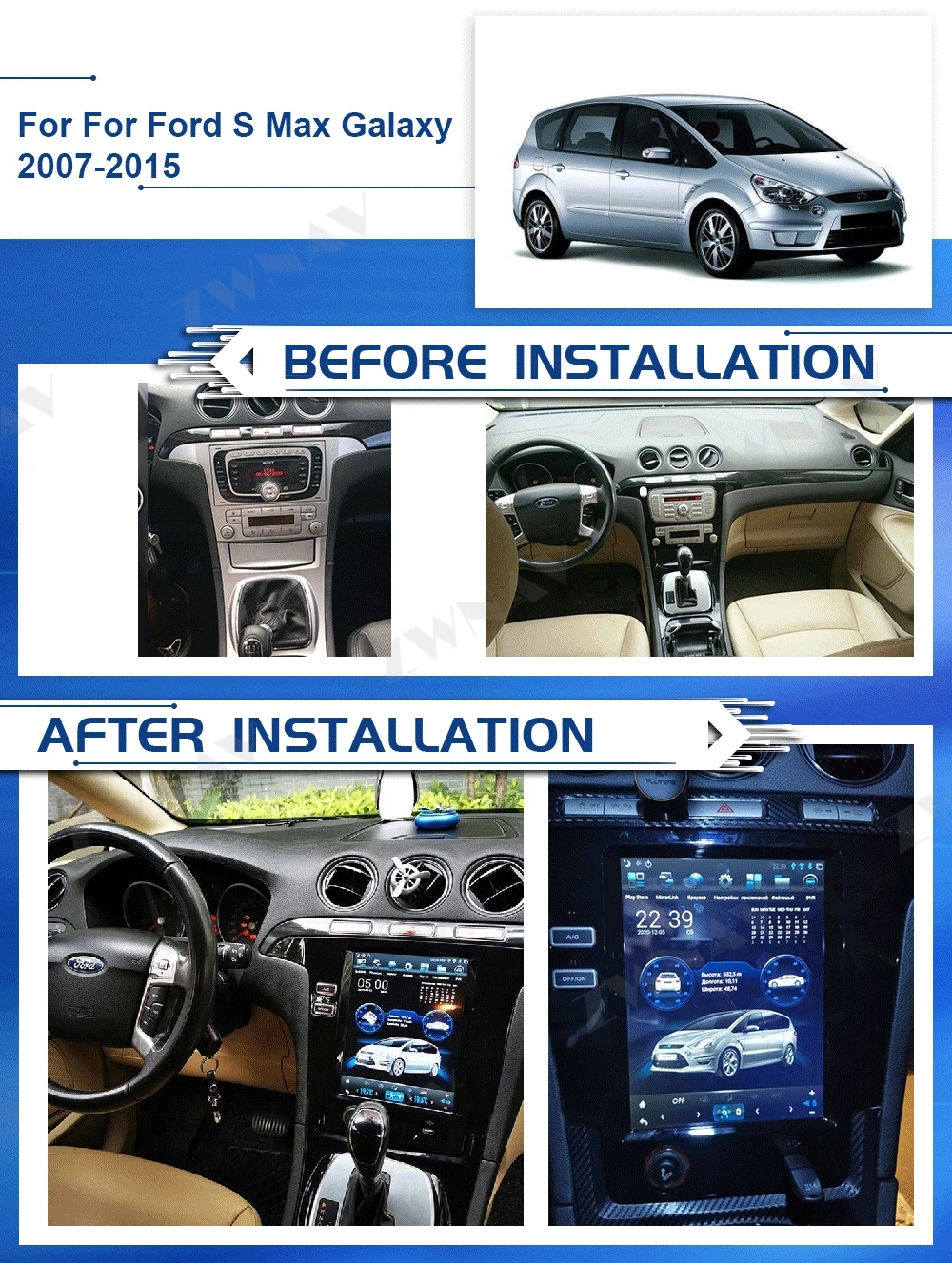 Carplay Android 10 экран мультимедийный плеер для Toyota Yaris 2005 2006 2007 2008 2009 2010 2011 GPS аудио