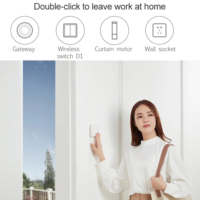

Original Xiaomi Aqara Smart Light Control Double Key Wall-mounted Wireless Switch D1