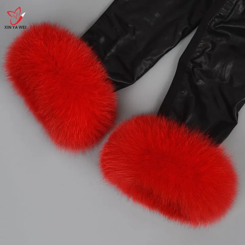 Fox Fur Cuff Hand Warmer Lady's Genuine Bracelet Gloves High Quality Hot Sale Wrist | Аксессуары для одежды