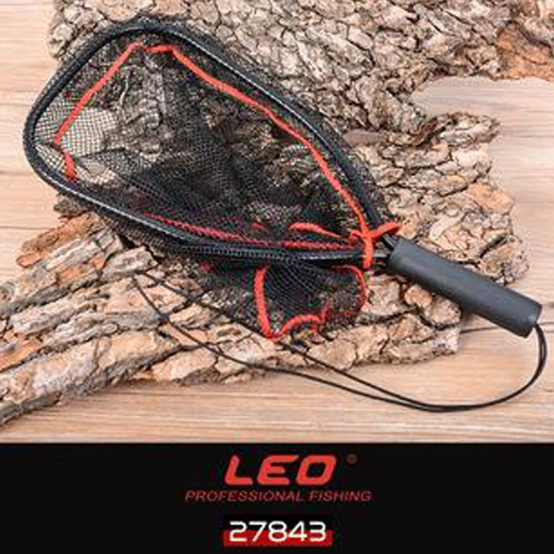 LEO рыболовная сеть для ловли нахлыстом алюминиевый сплав нейлоновая сетка