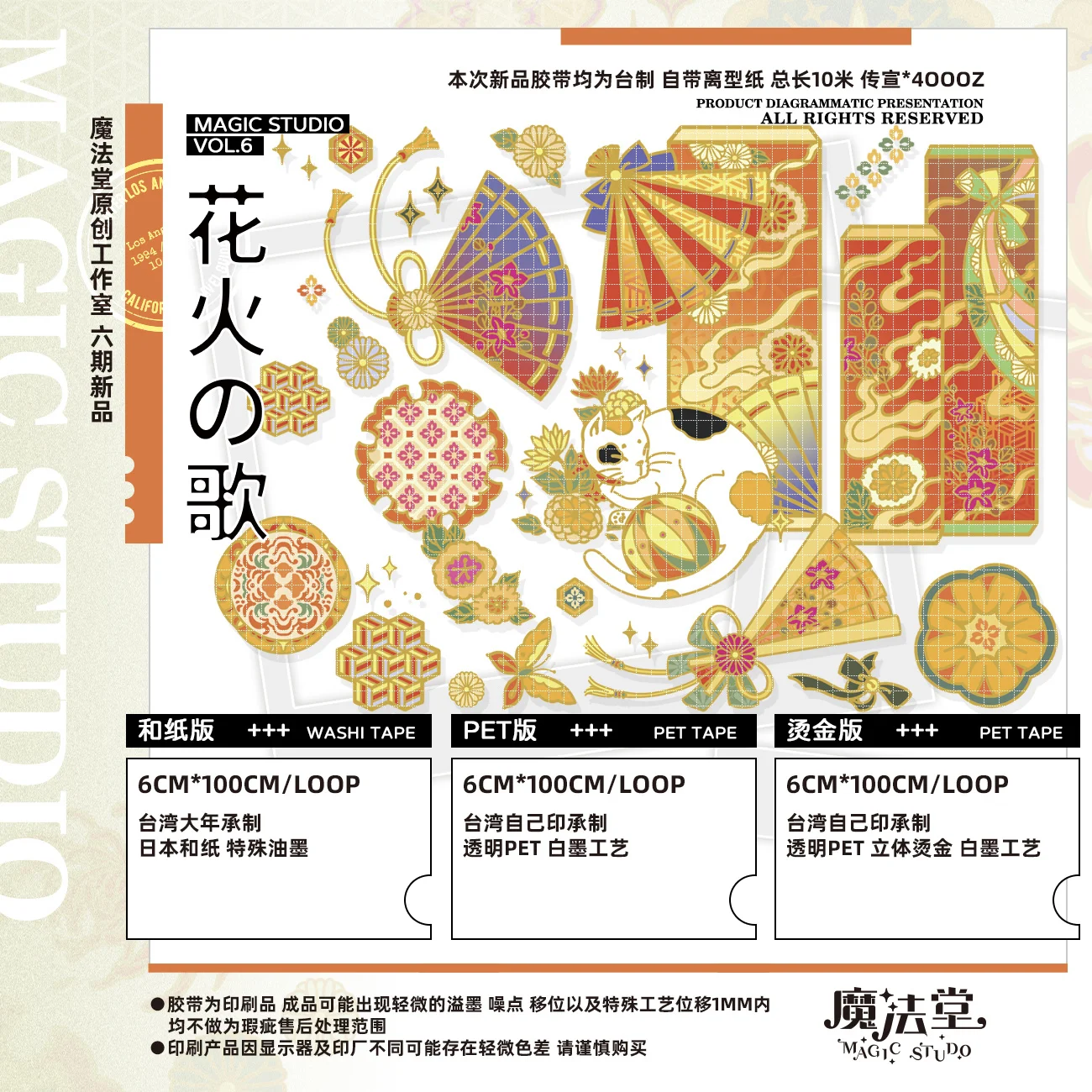 

1 Loop Washi Magic Spark Singer Paper PET Tape