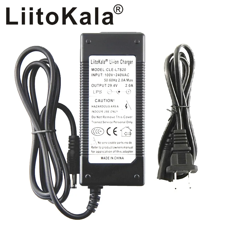 Зарядное устройство LiitoKala для электрического велосипеда 29 4 в 2 А 7S | Электроника
