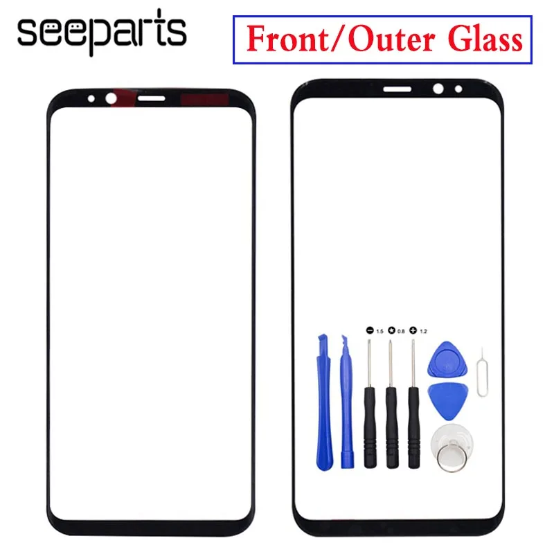 Экран Сенсорная панель внешнее стекло для samsung Galaxy S8 S9 S10 S10E Plus Note 8 Note 9 переднее внешнее стекло Замена объектива