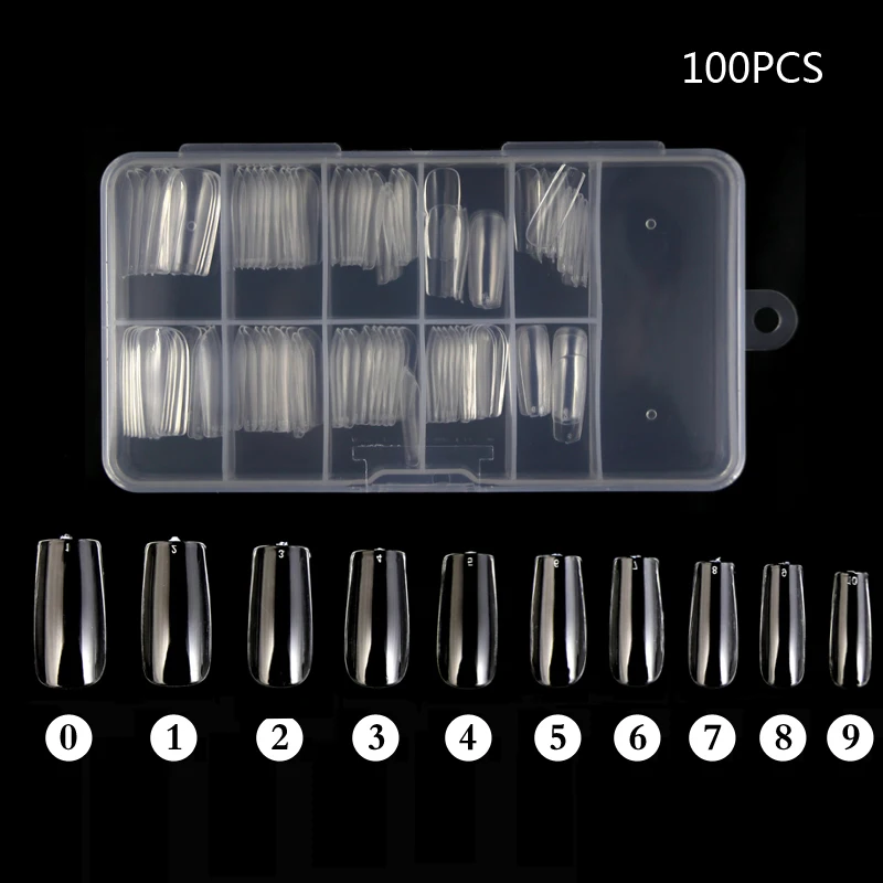 Высококачественные складные прозрачные накладные ногти без следов полное