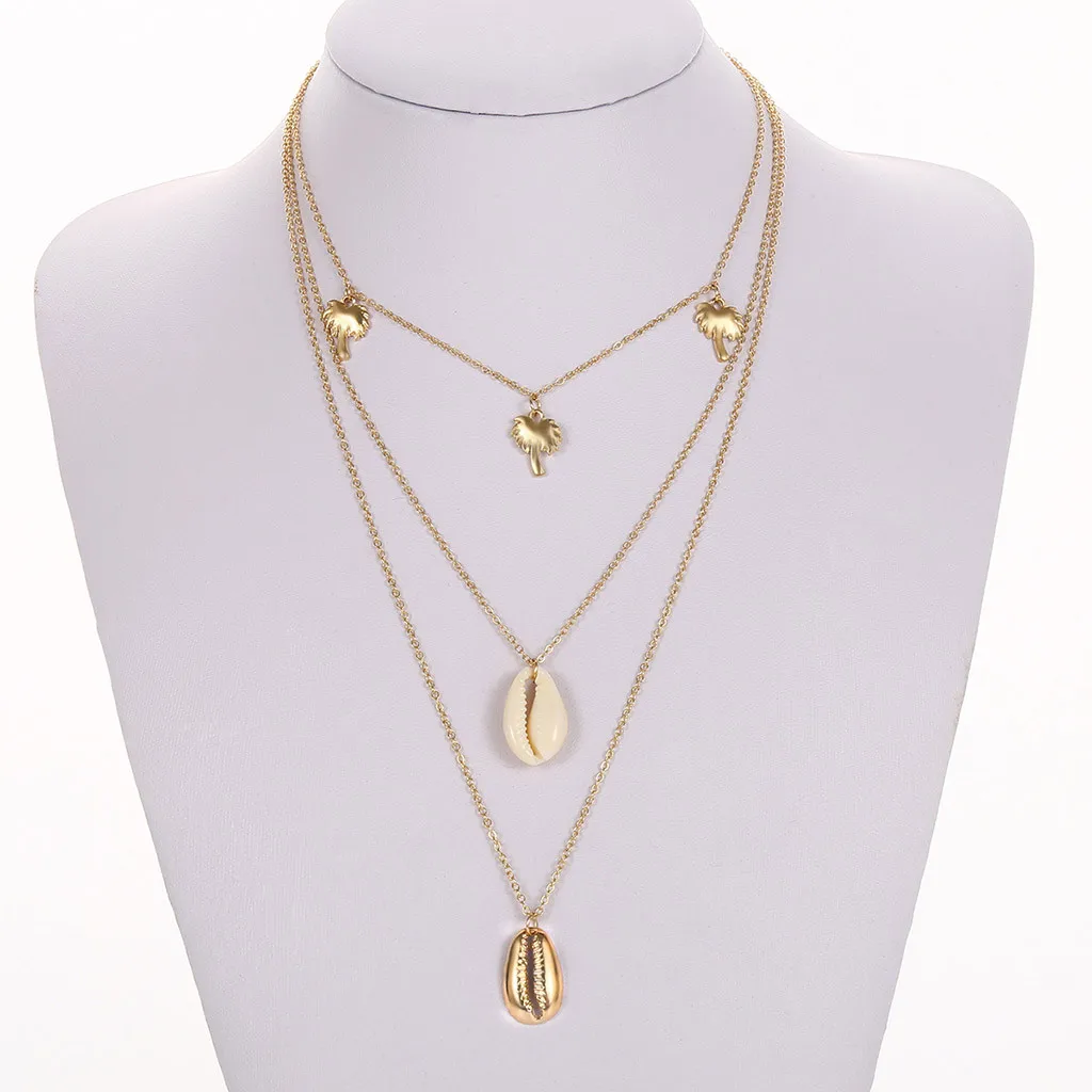 Богемное многослойное ожерелье s для женщин и девушек модное Золотое серебряное