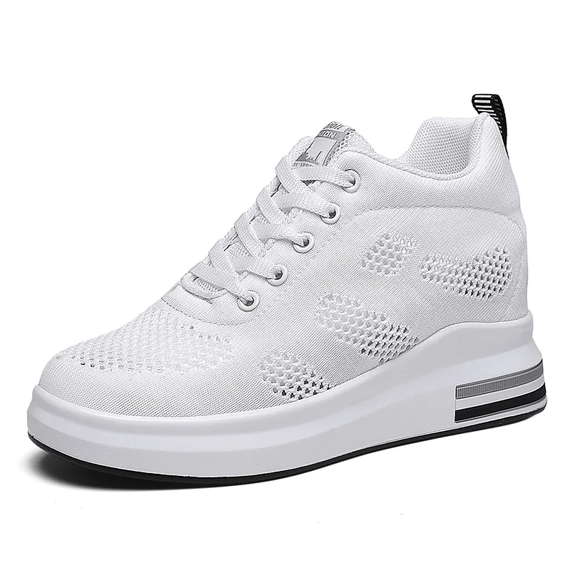 

NEW Fashion 8Cm Sneakers Women Platform Shoes High Quality Increase Shoes Women Casual Breathable Ladies Shoes Zapatillas Mujer