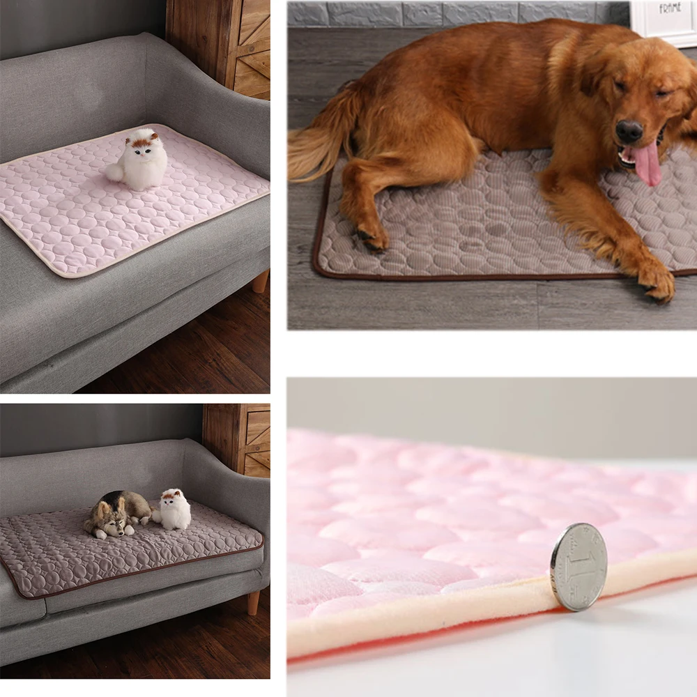 Removable and washable pet cat dog mat summer bed sofa cooling pad small medium cart supplies | Дом и сад