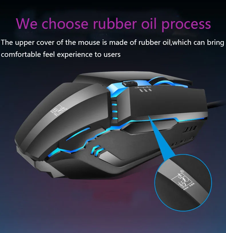 Профессиональный кабель игровой мыши красочный свет dpi светодиодный привод USB