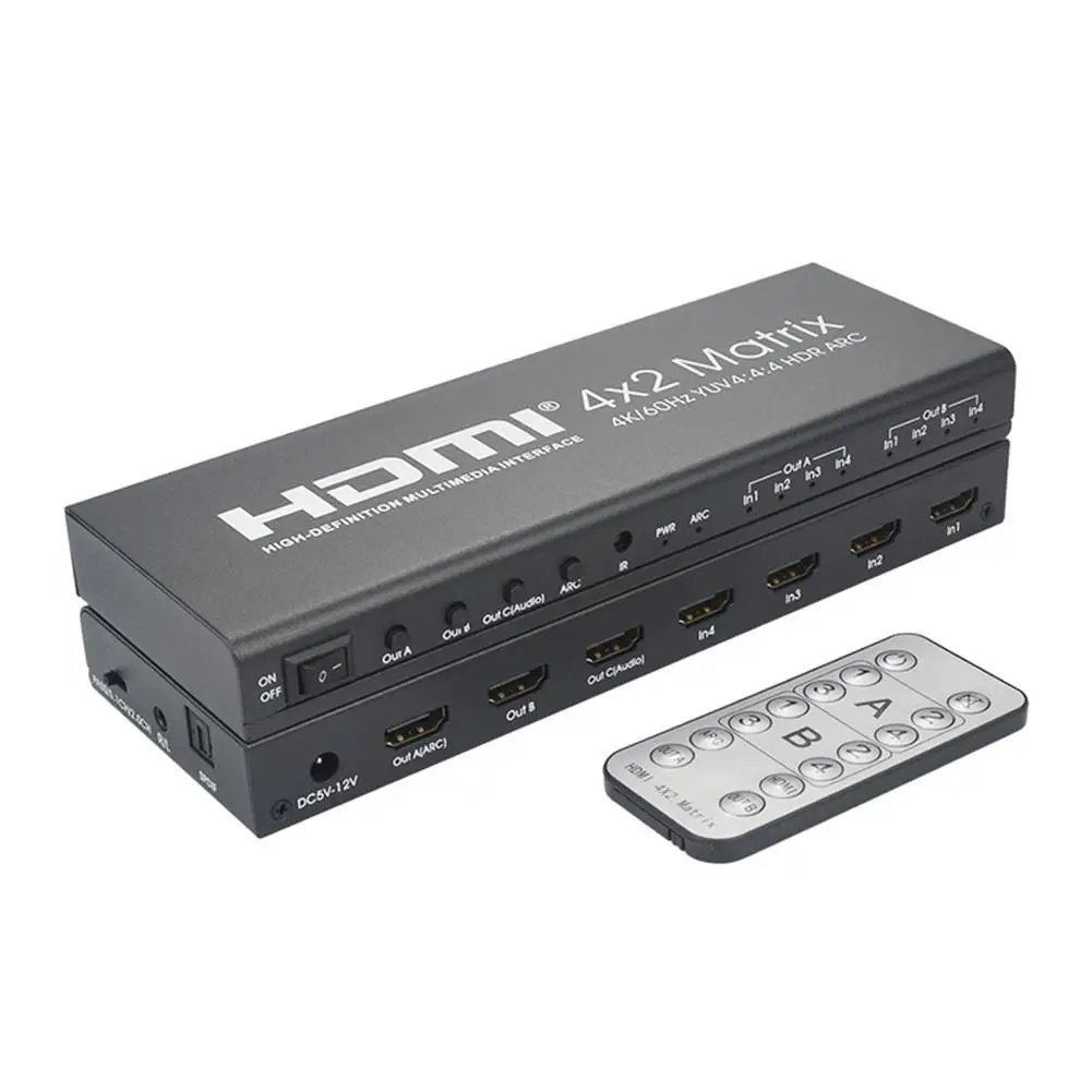 Инфракрасный пульт дистанционного управления для HDMI 2 0 4X2 4K/60 YUV4:4:4 HDR ARC без