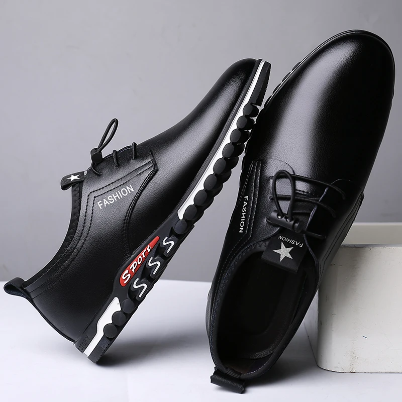 

Dacomfy Leather Men Casual Shoes Fashion Business Dress Men Shoes Lace up Oxfords Moccasins Breathable Slip on Driving Shoes
