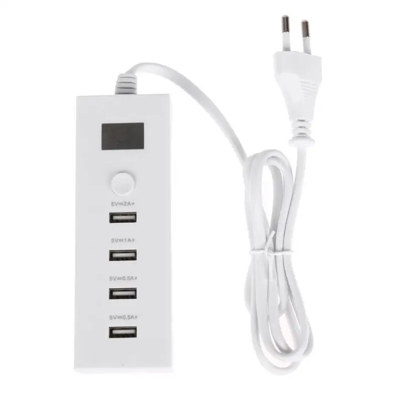 Многофункциональное Зарядное устройство USB с 4 портами 5 В 2 А удлинитель