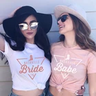 Футболки для девичвечерние, рубашки для невесты и фото, Женские футболки из 100% хлопка, летний выпуск футболки для отдыха