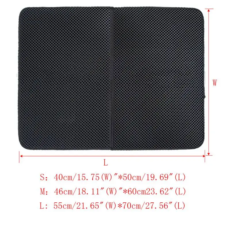 

Pet Litter Mat Cat Elastic EVA Double Layer Lightweight Anti Slip Waterproof Bottom Pad For Cats Dogs Indoor Travel Accessories