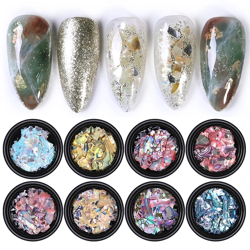 1 коробка нерегулярные бусины для ногтей блестки Розовый Золотой корпус