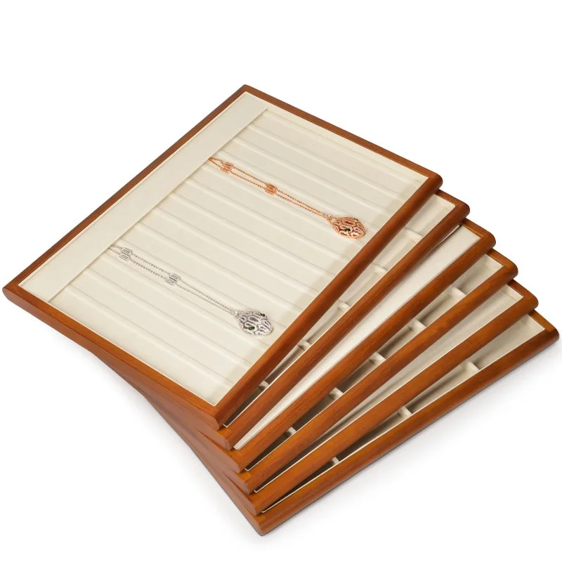 

Oirlv Wooden Beige Ring Tray Earrings Tray Bracelet Pendant Necklace Tray Jewelry Tray Jewelry Display Storage Organizer