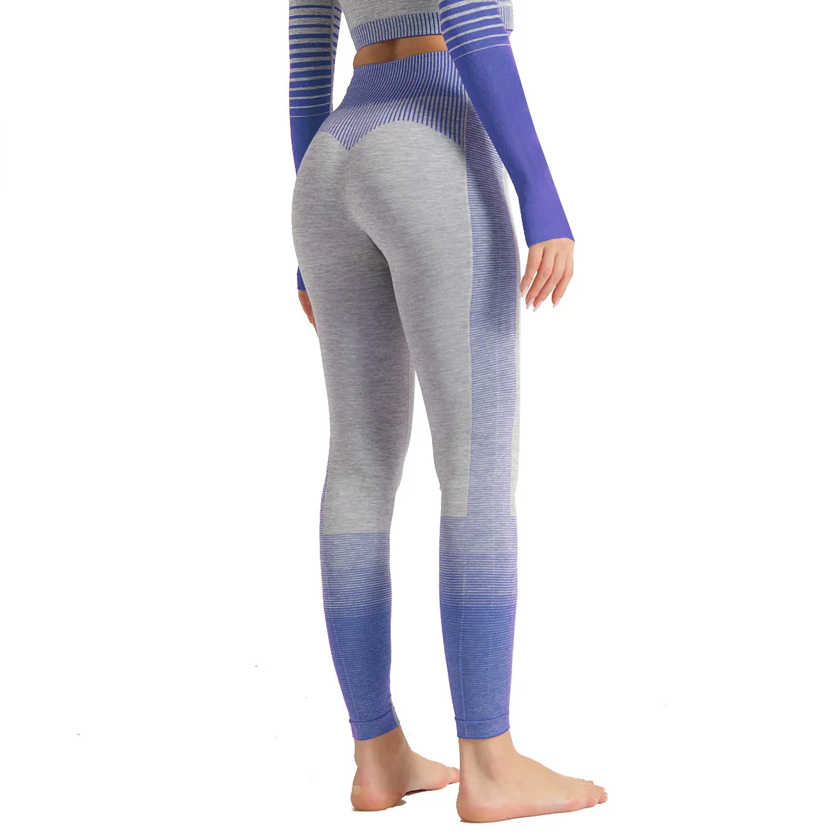 

Quick-drying fitness pants women's knitted high-stretch tight-fitting sports hip-lifting yoga pants Sportswear
