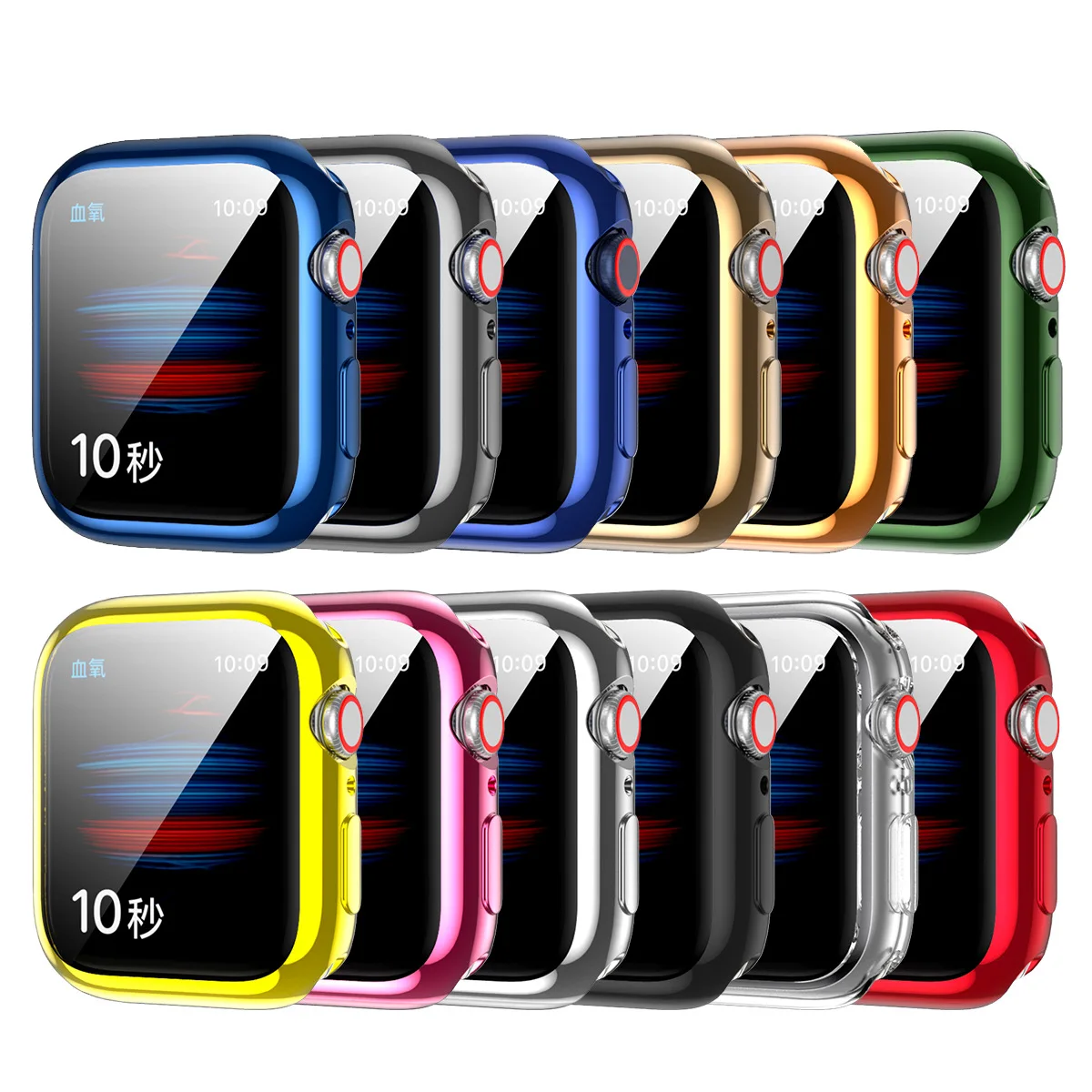 

Matte Cover case for apple watch 38mm 40mm 42mm 44mm TPU Full Bumper Protective Frame Cover case for iWatch Series SE 6 5 4 3 2