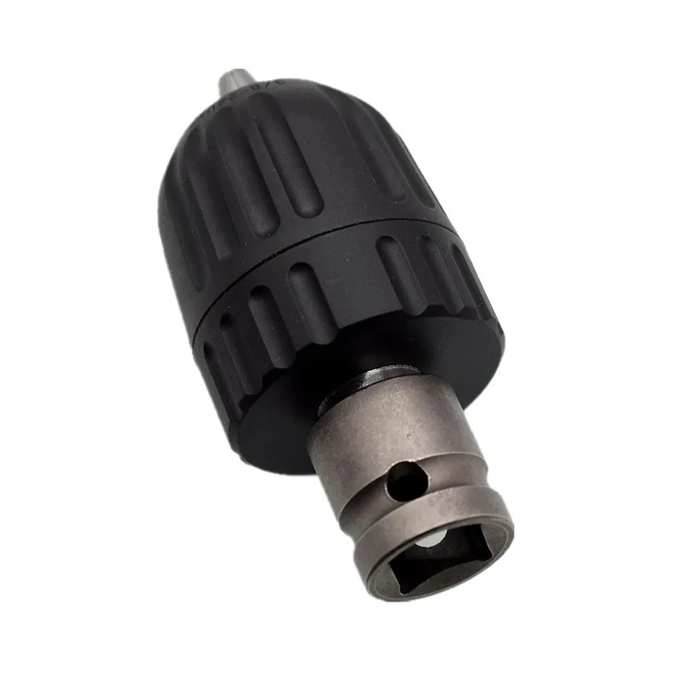 

1/2" Square Socket Adaptor 0.8-10mm Keyless Drill Chuck 3/8-24UNF Thread Drill Bit Adapter For 1050W Impact Drill Power Tool