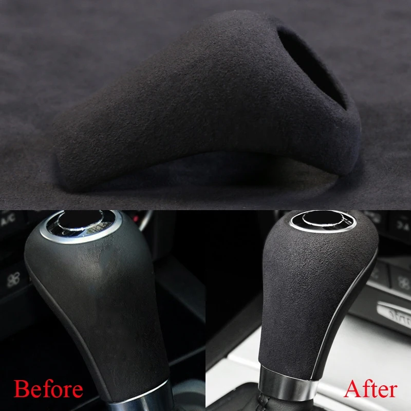 

Flocking Gear Shift Knob Cover Trim Gear Shift Head Decoration for Mercedes-Benz W204 W212 a C E G GLS Class