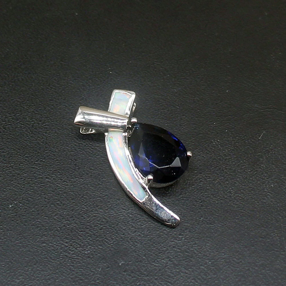 Gemstonefactory ювелирные изделия Большая скидка серебро 925 пробы каплевидный сапфир