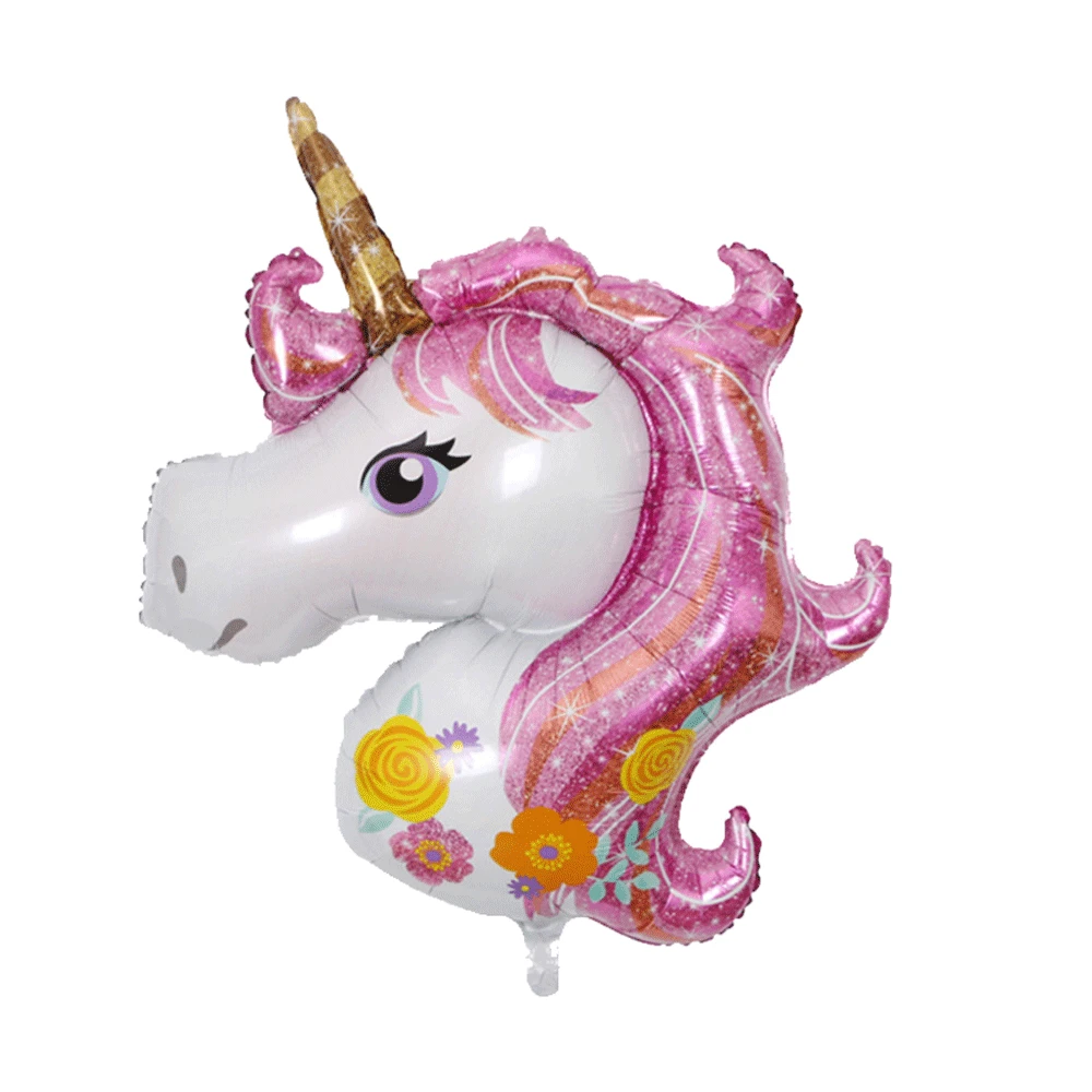

Мультяшный мини-шарик в виде лошади, Единорога из алюминиевой пленки, украшение для дня рождения, единорог, украшения для будущей мамы, шары