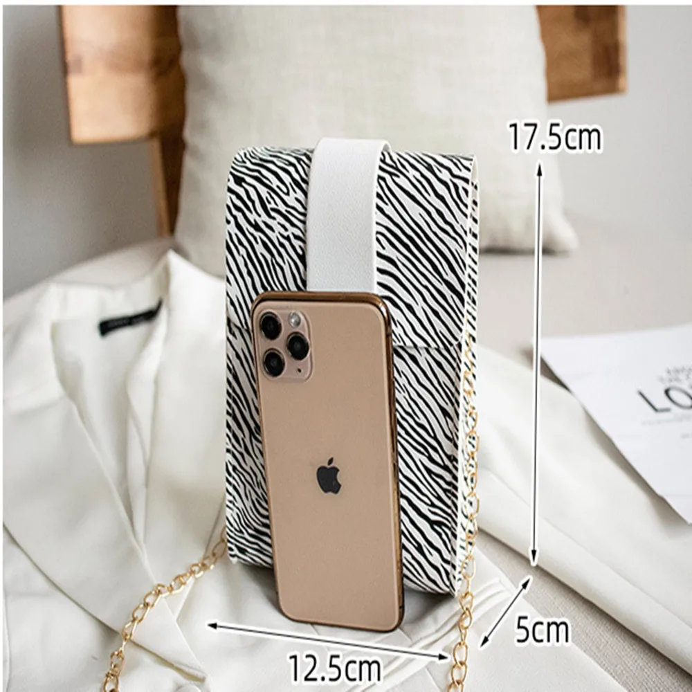 

Fashion Ladies Mobile Phone Bag PU New Style Shoulder Bag Messenger Bag Portable Chain Bag Small Change Bag Small Square Bag
