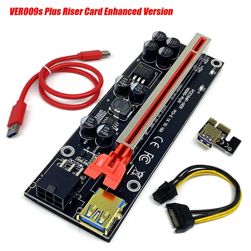 Материнская плата B250C BTC Miner + карта подъема 009S Plus улучшенная версия 12xpcie на USB3.0