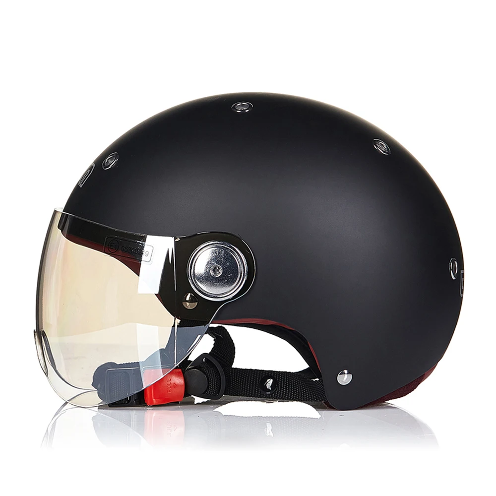 B-103 MBlack BEON мотоциклетный шлем Chopper 3/4 с открытым лицом, винтажный мото шлем, мотоциклетный шлем Casco Capacete для мужчин и женщин, скутер, мотоцикл H - Цвет: B-103 MBlack