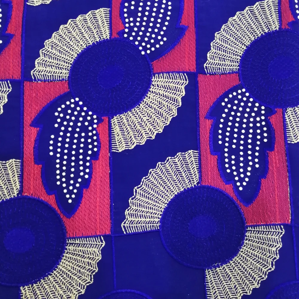 Королевский синий цвет розовый кружевная вышитая ткань хлопок швейцарская вуаль