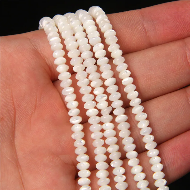 3x5 мм натуральный жемчуг устричная ракушка круглые бусины Abacus Перламутровые