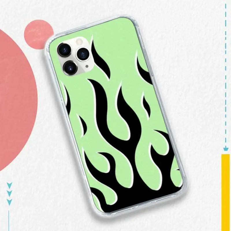 

Fashion red colorful Flame Pattern high quality Phone Case cover for iPhone 11 12 pro XS MAX 8 7 6 6S Plus X 5S SE 2020 XR