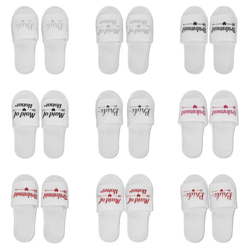 1 пара одноразовых мягких тапочек для невесты свадебные украшения вечерние