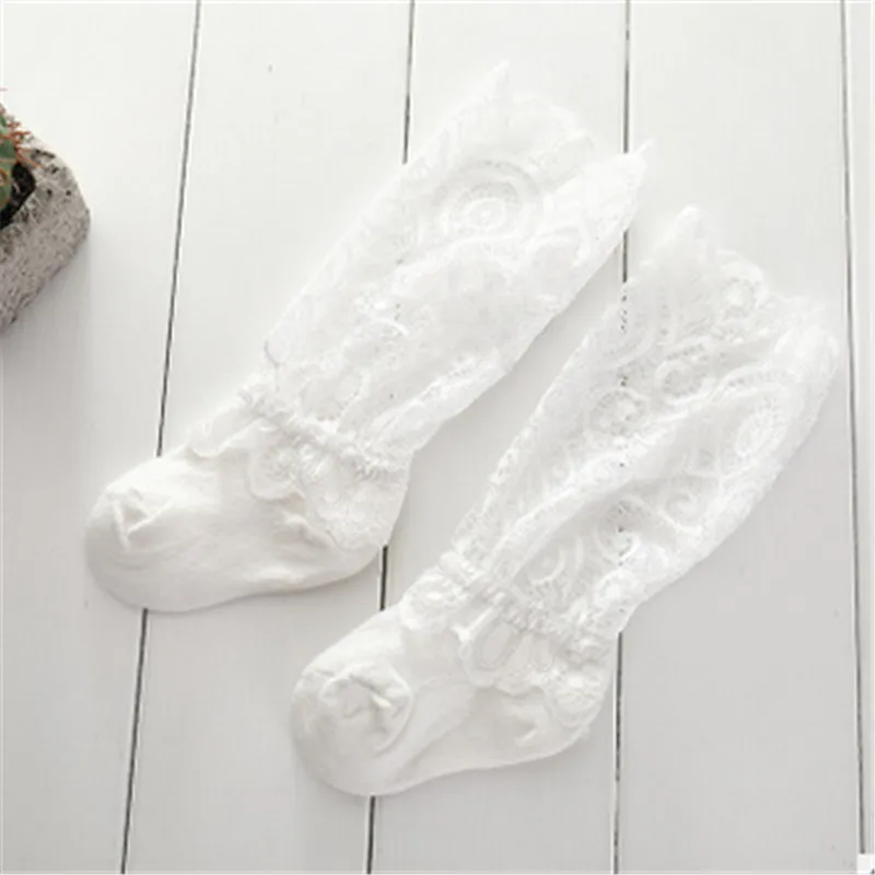 Pudcoco-Calcetines de encaje para ni&ntilde;as, medias hasta la rodilla con volantes, de retazos, de 0 a 3 a&ntilde;os-5