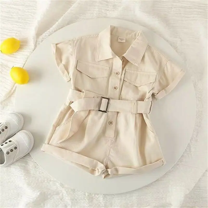 Focusnorm для детей ясельного возраста маленьких девочек Летний комбинезон из хлопка