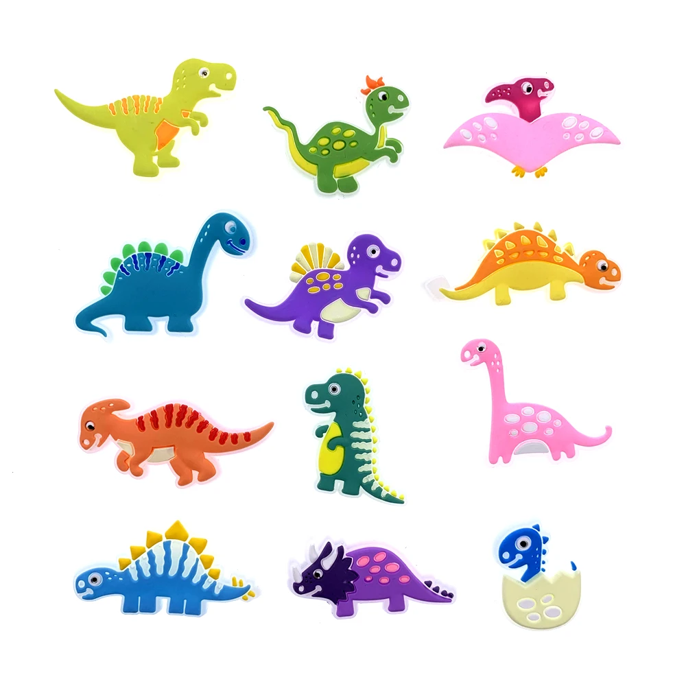 1 шт. Светящиеся в темноте иконы динозавра подвески для обуви милое животное