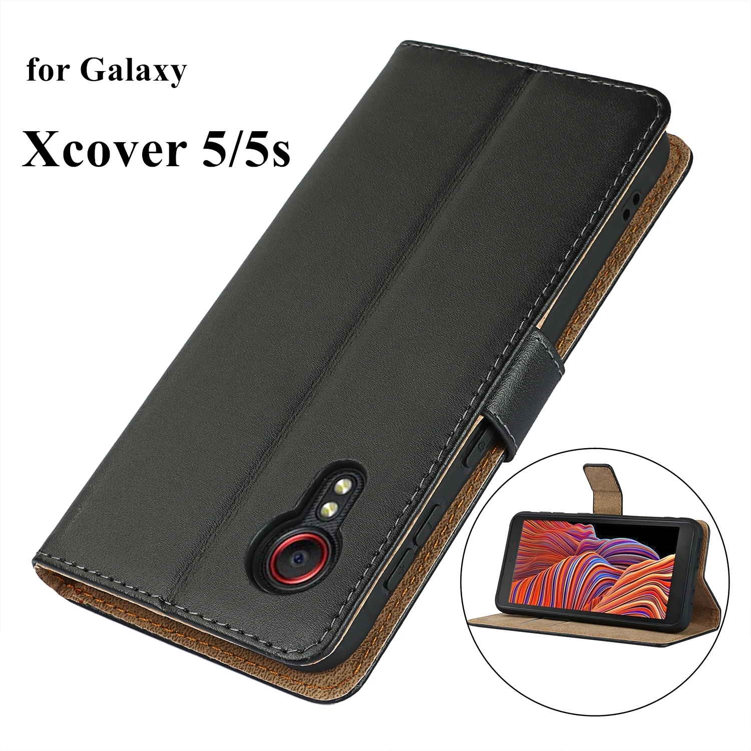 

Pu Leather Phone Case For Samsung Galaxy Xcover 5 Retro Protective Holster Flip Cover Case for Samsung Galaxy Xcover 5s GG
