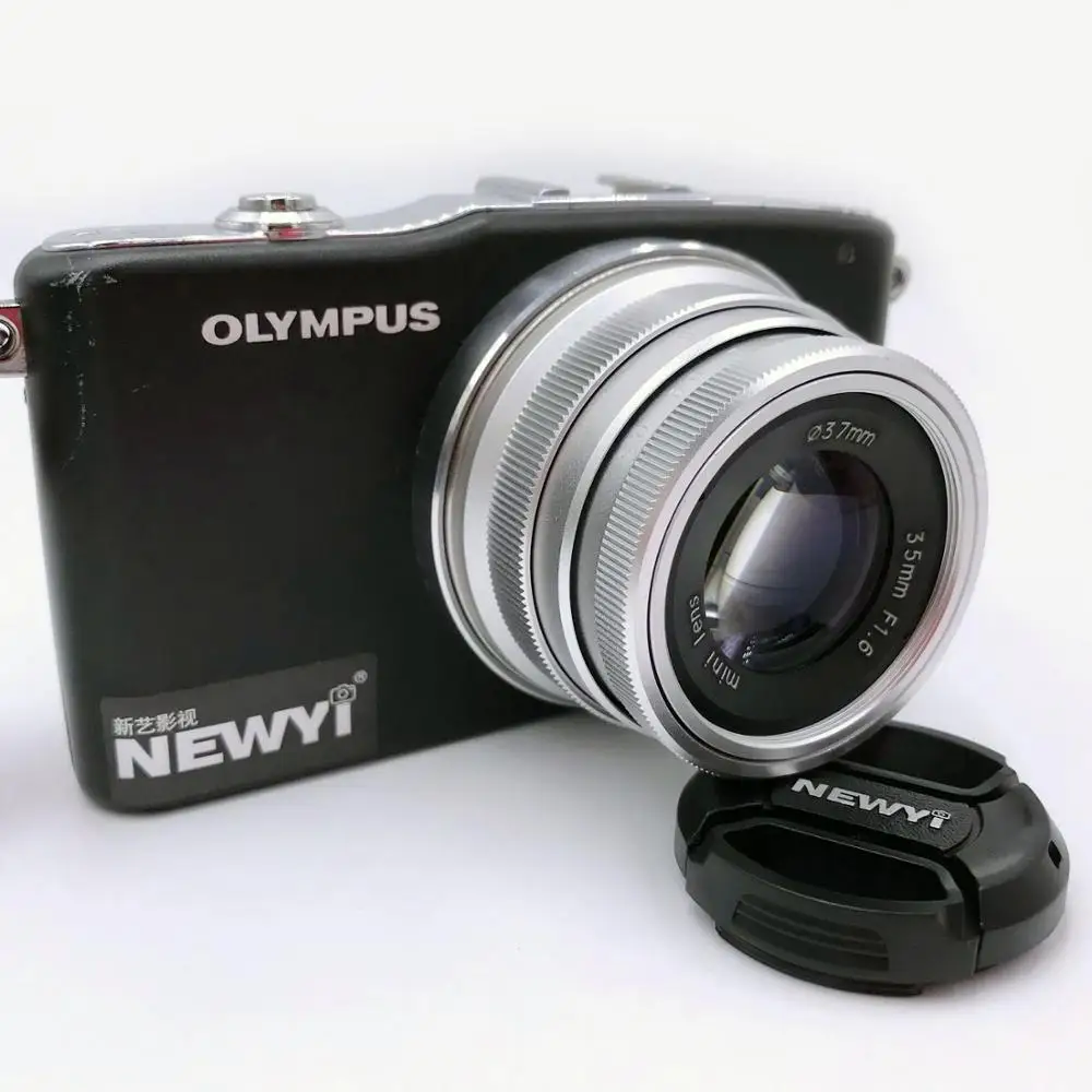 Крепление Newyi для объектива Micro 4/3 M4/3 M43 35 мм F1.6 из серебристого металла Olympus Panasonic |