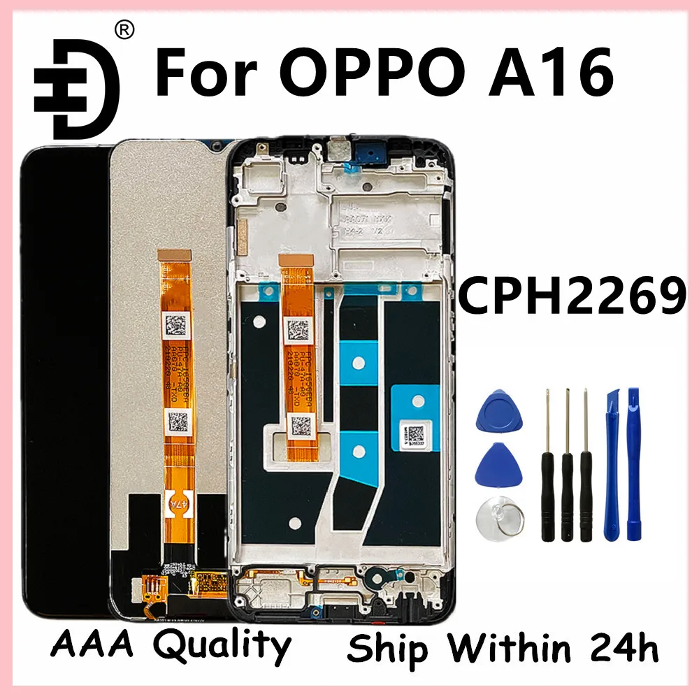 

6,52 "Новое поступление для OPPO A16 CPH2269, ЖК-дисплей, экран для OPPO A16, сменный ЖК-экран