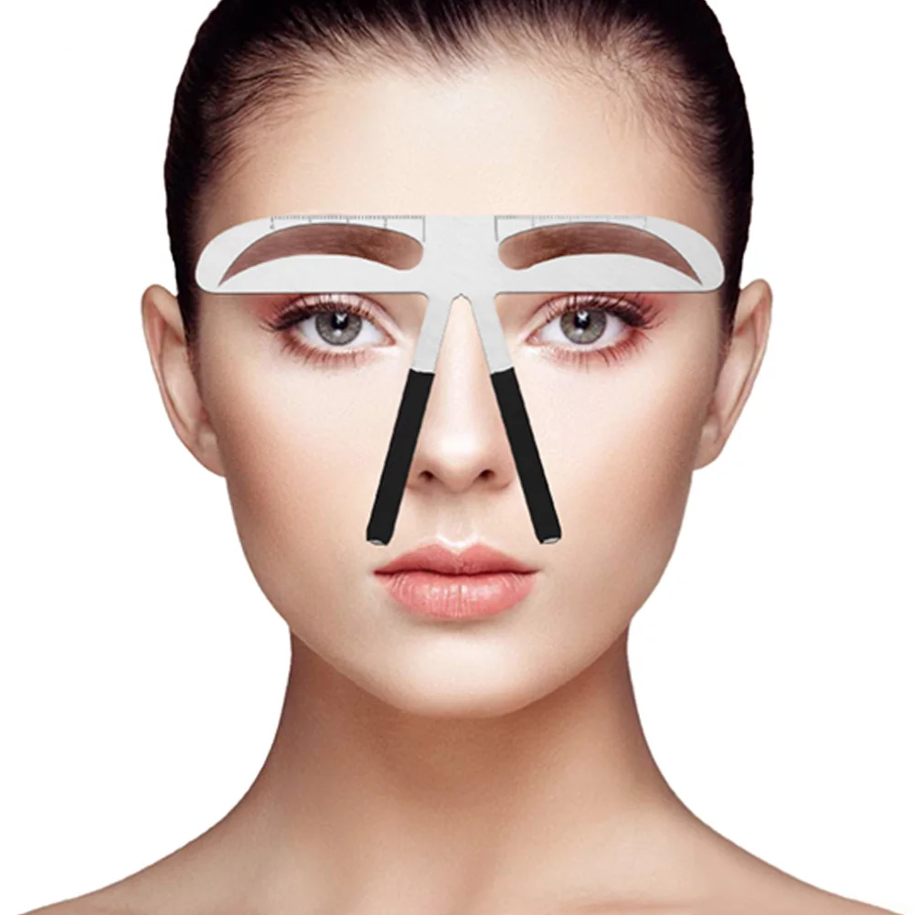 

Hot Sale DIY 3D Metal Eyebrow Ruler Makeup Shaping Position Measure Tool Eyebrow Stencils Beauty Balance Tattoo Stencil Template