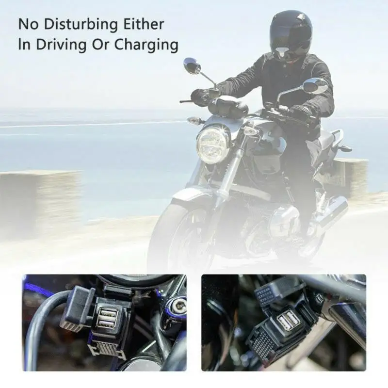

1PCS SAE to USB Cable Adapter Waterproof USB Charger Quick 2.1A Port with Inline Fuse for Motorcycle Cellphone Tablet GPS