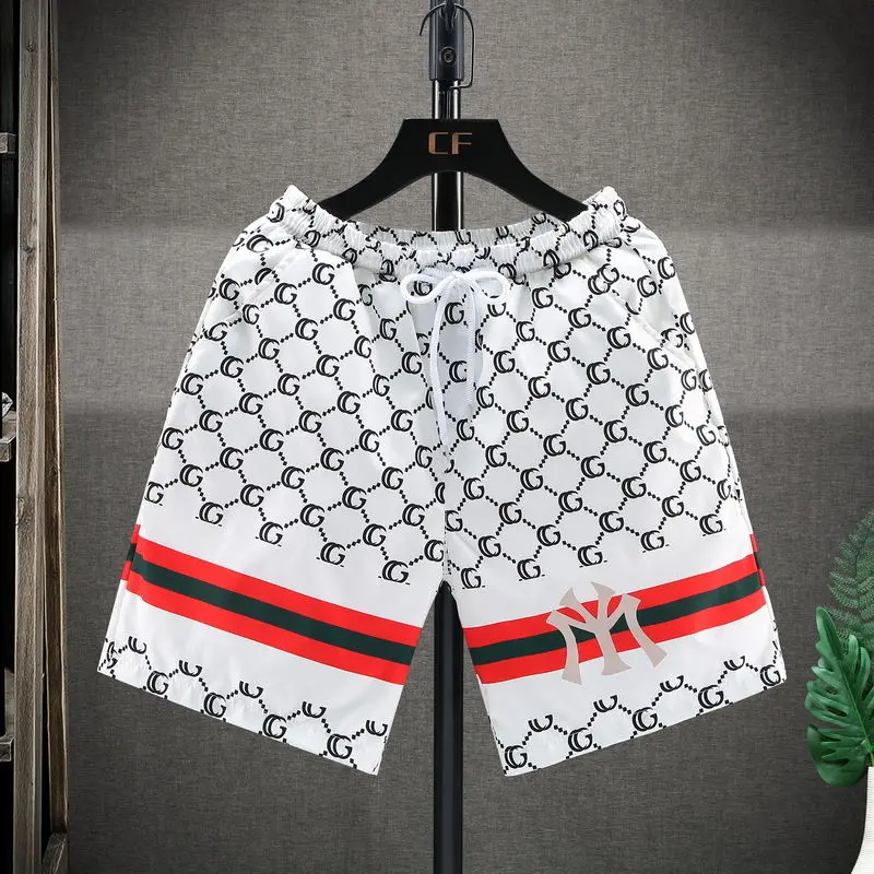 

Men's summer quarter pants quick dry printing loose beach shorts